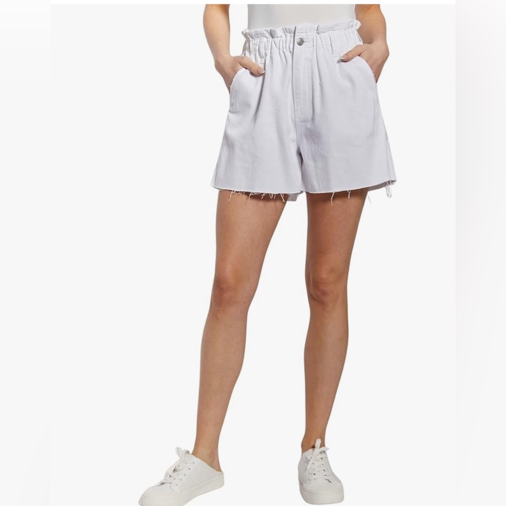 O A T NY High Rise Denim Elastic Waist Short Small NWT